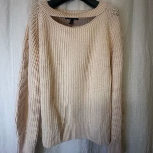 Marc Cain Cream Cable Knit Sweater Cashmere